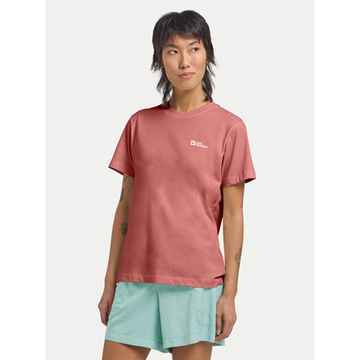 Jack Wolfskin T-Shirt Essential 1808352 Różowy Regular Fit ze sklepu MODIVO w kategorii Bluzki damskie - zdjęcie 182755498