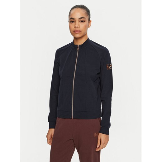 EA7 Emporio Armani Bluza 6DTM06 TJVHZ 1562 Granatowy Regular Fit ze sklepu MODIVO w kategorii Bluzy damskie - zdjęcie 182755555