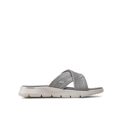 Skechers Klapki Go Walk Flex Sandal-Impressed 141420/GRY Szary ze sklepu MODIVO w kategorii Klapki damskie - zdjęcie 182755556
