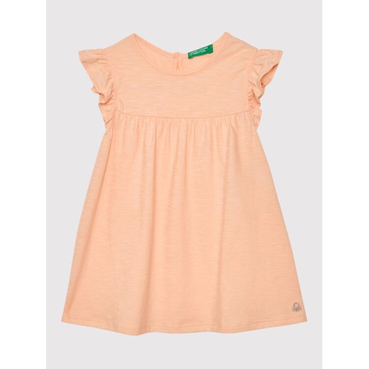 United Colors Of Benetton Sukienka letnia 3Z7QGV002 Pomarańczowy Regular Fit ze sklepu MODIVO w kategorii Sukienki niemowlęce - zdjęcie 182755567