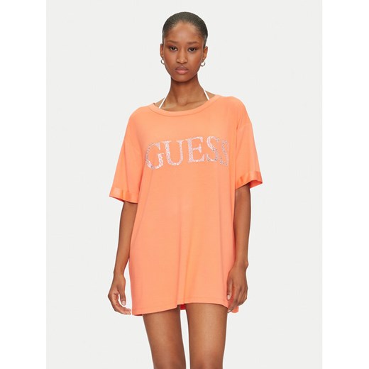 Guess T-Shirt E5GI07 K68D2 Pomarańczowy Regular Fit ze sklepu MODIVO w kategorii Bluzki damskie - zdjęcie 182755635