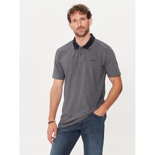 Boss Polo Peoxfordnew 50507814 Granatowy Relaxed Fit ze sklepu MODIVO w kategorii T-shirty męskie - zdjęcie 182755666
