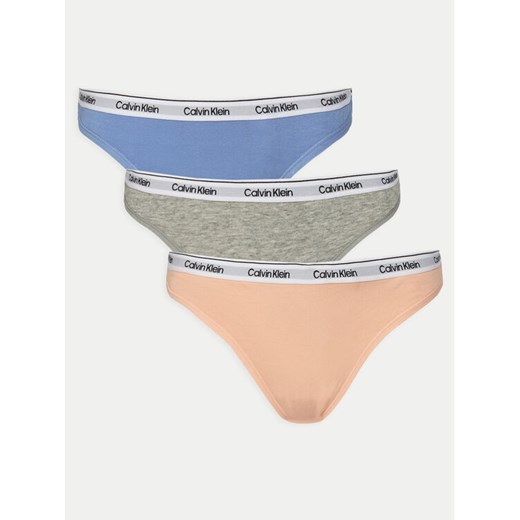 Calvin Klein Underwear Komplet 3 par stringów 000QD5209E Kolorowy ze sklepu MODIVO w kategorii Majtki damskie - zdjęcie 182755829