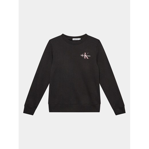 Calvin Klein Jeans Bluza Monogram IU0IU00397 Czarny Regular Fit ze sklepu MODIVO w kategorii Bluzy chłopięce - zdjęcie 182755889