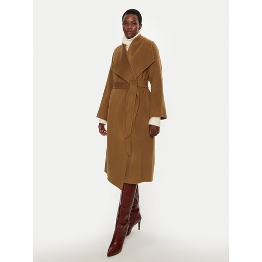 IVY OAK Płaszcz wełniany Carrie Rose IO111048 Brązowy Loose Fit ze sklepu MODIVO w kategorii Płaszcze damskie - zdjęcie 182755917