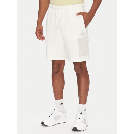 adidas Szorty sportowe ALL SZN French Terry Colorblock JN9483 Biały Regular Fit ze sklepu MODIVO w kategorii Spodenki męskie - zdjęcie 182755979