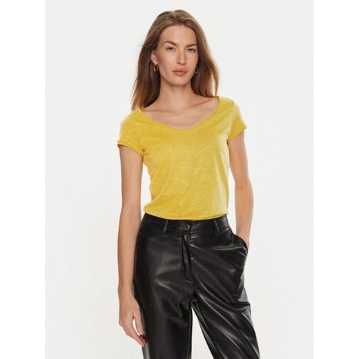 Sisley T-Shirt 3TNHL4007 Żółty Regular Fit ze sklepu MODIVO w kategorii Bluzki damskie - zdjęcie 182756025