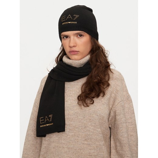 EA7 Emporio Armani Zestaw Szalik i Czapka 282000 4F200 00020 Czarny ze sklepu MODIVO w kategorii Komplety czapka i szalik damskie - zdjęcie 182756145