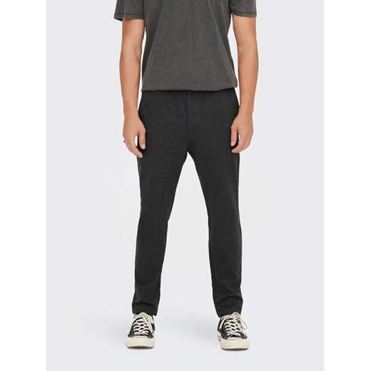 Only & Sons Spodnie materiałowe Linus 22023492 Czarny Relaxed Fit ze sklepu MODIVO w kategorii Spodnie męskie - zdjęcie 182756167