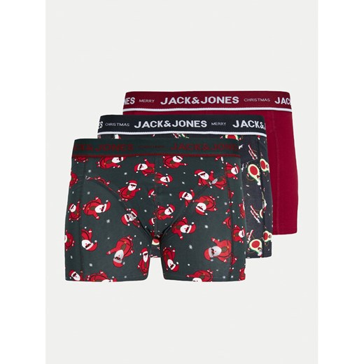 Jack&Jones Komplet 3 par bokserek Merry X-Mas 12266602 Kolorowy ze sklepu MODIVO w kategorii Majtki męskie - zdjęcie 182756186