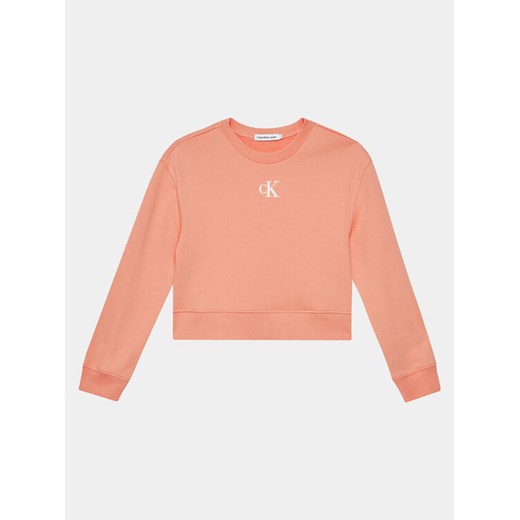 Calvin Klein Jeans Bluza Logo IG0IG02423 Różowy Relaxed Fit ze sklepu MODIVO w kategorii Bluzy dziewczęce - zdjęcie 182756209