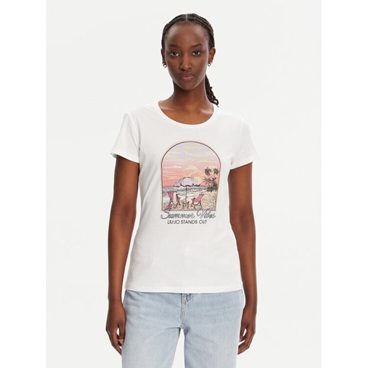 Liu Jo T-Shirt WA5478 J6410 Biały Regular Fit ze sklepu MODIVO w kategorii Bluzki damskie - zdjęcie 182756329