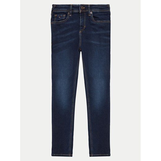 Tommy Hilfiger Jeansy KB0KB08752 S Granatowy Regular Fit ze sklepu MODIVO w kategorii Spodnie chłopięce - zdjęcie 182756338