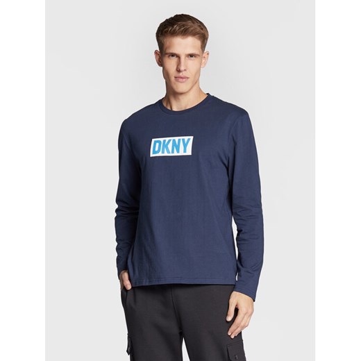 DKNY Longsleeve N5_6877_DKY Granatowy Regular Fit ze sklepu MODIVO w kategorii T-shirty męskie - zdjęcie 182756347