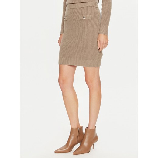 Guess Spódnica ołówkowa Zylee W4BD64 Z2WX0 Beżowy Slim Fit ze sklepu MODIVO w kategorii Spódnice - zdjęcie 182756595