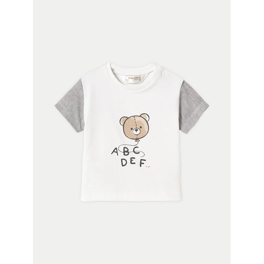 Mayoral T-Shirt 1037 Biały Regular Fit ze sklepu MODIVO w kategorii Kaftaniki i bluzki - zdjęcie 182756627
