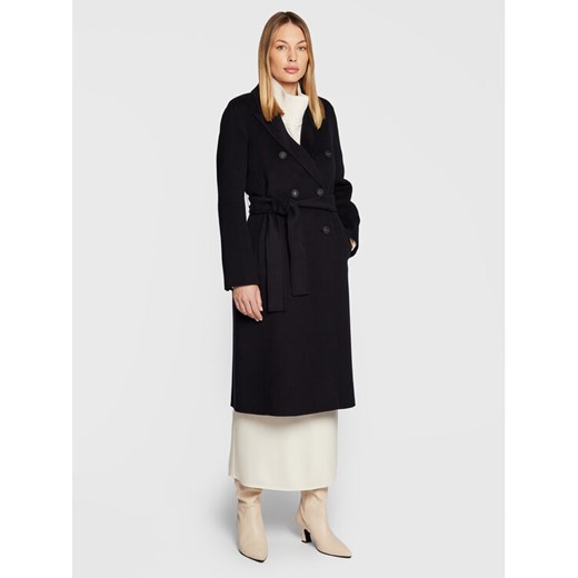 Marella Płaszcz wełniany Offerta 30160128 Granatowy Regular Fit ze sklepu MODIVO w kategorii Płaszcze damskie - zdjęcie 182756648