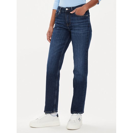 Tommy Hilfiger Jeansy Classic WW0WW42203 Granatowy Straight Fit ze sklepu MODIVO w kategorii Jeansy damskie - zdjęcie 182756706