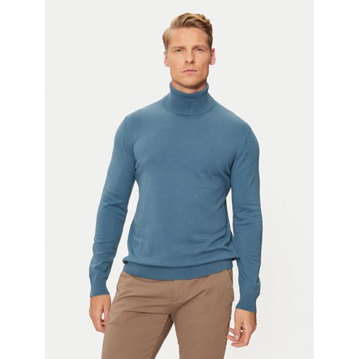 Sisley Golf 10F2S2244 Niebieski Slim Fit ze sklepu MODIVO w kategorii Swetry męskie - zdjęcie 182756786