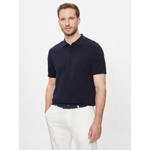 Selected Homme Polo Berg 16092437 Granatowy Regular Fit ze sklepu MODIVO w kategorii T-shirty męskie - zdjęcie 182756826