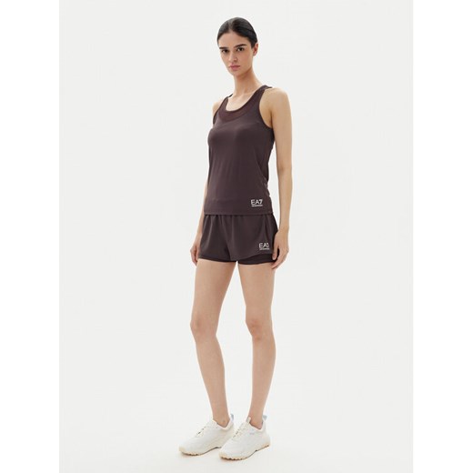 EA7 Emporio Armani Szorty sportowe 7W000240 AF13662 U6278 Brązowy Regular Fit ze sklepu MODIVO w kategorii Szorty - zdjęcie 182756827