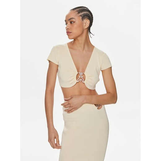 Patrizia Pepe Bluzka 2K0261/K021-W362 Écru Regular Fit ze sklepu MODIVO w kategorii Bluzki damskie - zdjęcie 182756835