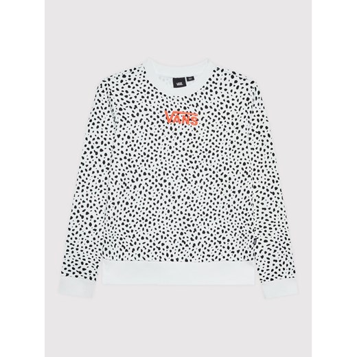 Vans Bluza Dalmation VN0A7RUB Biały Regular Fit ze sklepu MODIVO w kategorii Bluzy dziewczęce - zdjęcie 182756916