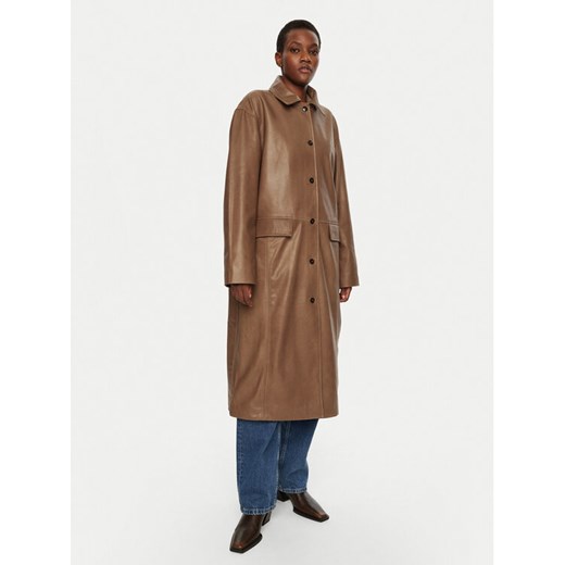 Herskind Płaszcz przejściowy Halston 5470175 Brązowy Loose Fit ze sklepu MODIVO w kategorii Płaszcze damskie - zdjęcie 182756917