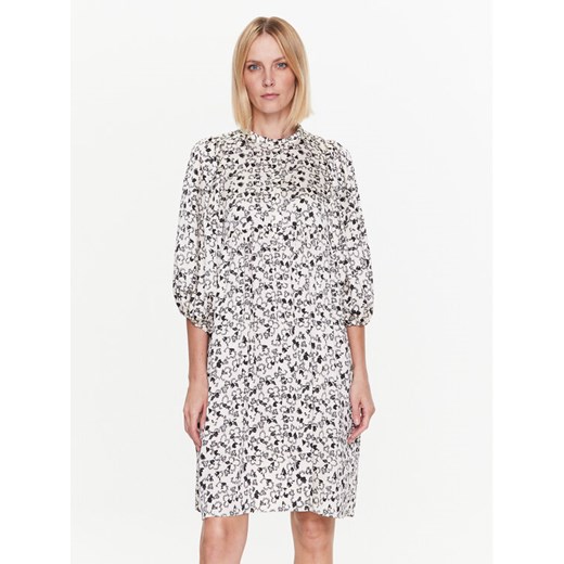 Bruuns Bazaar Sukienka codzienna Sarina BBW3370 Écru Regular Fit ze sklepu MODIVO w kategorii Sukienki - zdjęcie 182756939