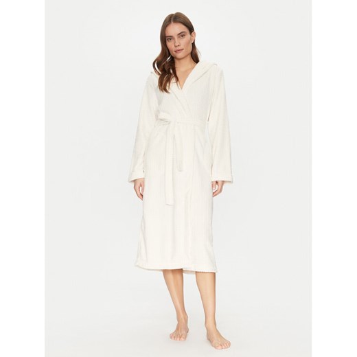 Hunkemöller Szlafrok Waffle 301439 Biały ze sklepu MODIVO w kategorii Szlafroki damskie - zdjęcie 182757129
