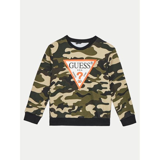 Guess Bluza L4BQ01 KAD73 Zielony Regular Fit ze sklepu MODIVO w kategorii Bluzy chłopięce - zdjęcie 182757138