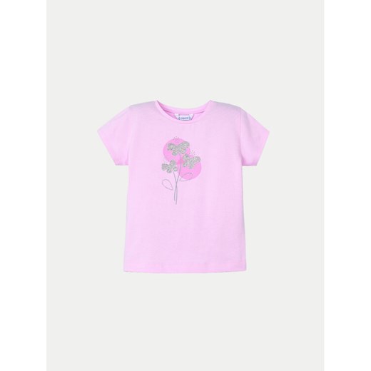Mayoral T-Shirt 174 Różowy Regular Fit ze sklepu MODIVO w kategorii Bluzki dziewczęce - zdjęcie 182757139