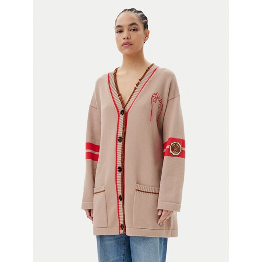 PINKO Kardigan Borghese 104620 Brązowy Relaxed Fit ze sklepu MODIVO w kategorii Swetry damskie - zdjęcie 182757195