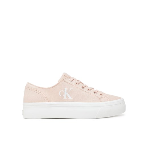 Calvin Klein Jeans Sneakersy Vulc Flatform Low Cv Mg YW0YW01763 Pomarańczowy ze sklepu MODIVO w kategorii Buty sportowe damskie - zdjęcie 182757198
