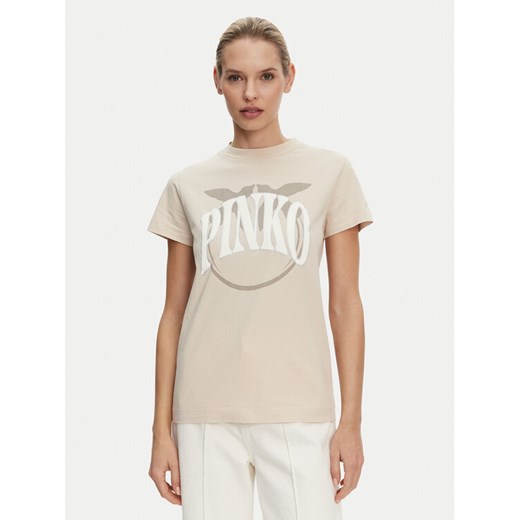 PINKO T-Shirt Start 101752 A2CT Beżowy Regular Fit Pinko XL MODIVO