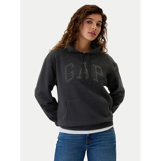 Gap Bluza 463506-56 Czarny Regular Fit ze sklepu MODIVO w kategorii Bluzy damskie - zdjęcie 182757476