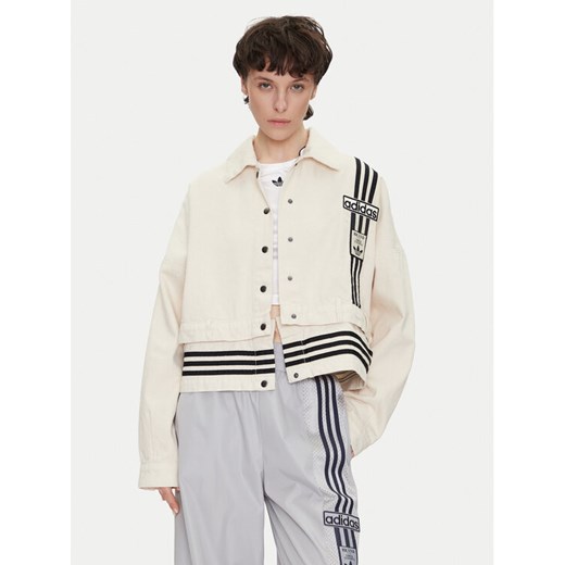 adidas Kurtka jeansowa Adibreak JD5617 Écru Regular Fit ze sklepu MODIVO w kategorii Kurtki damskie - zdjęcie 182757556