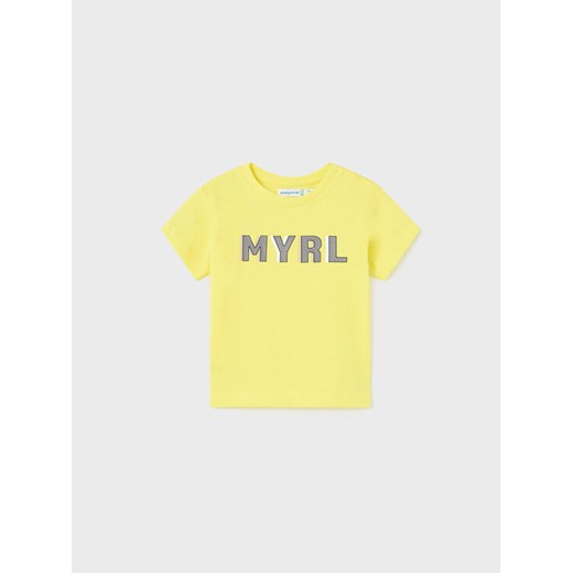 Mayoral T-Shirt 106 Żółty Regular Fit ze sklepu MODIVO w kategorii Koszulki niemowlęce - zdjęcie 182757577
