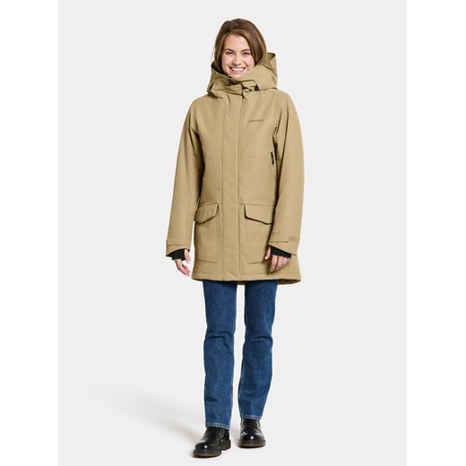 Didriksons Parka Frida Wns Parka 7 504815 Beżowy Regular Fit ze sklepu MODIVO w kategorii Parki damskie - zdjęcie 182757588