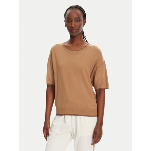 Liu Jo Sweter WA5383 MS49I Brązowy Regular Fit ze sklepu MODIVO w kategorii Swetry damskie - zdjęcie 182757637