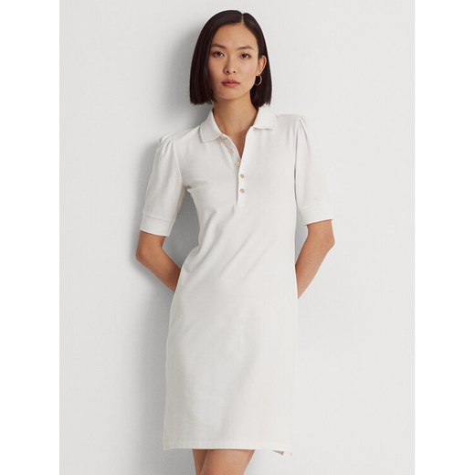 Lauren Ralph Lauren Sukienka codzienna 200834569002 Biały Regular Fit ze sklepu MODIVO w kategorii Sukienki - zdjęcie 182757718