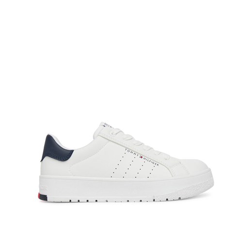 Tommy Hilfiger Sneakersy Low Cut Lace-Up Sneaker T3X9-33856-1355 S Biały ze sklepu MODIVO w kategorii Buty sportowe dziecięce - zdjęcie 182757766
