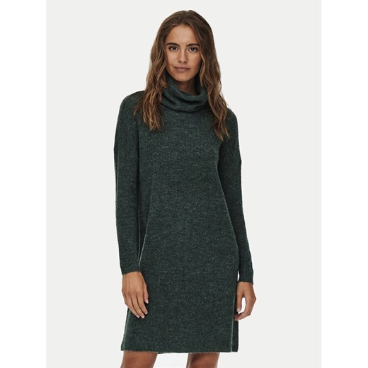 ONLY Sukienka dzianinowa Jana 15140166 Zielony Loose Fit ze sklepu MODIVO w kategorii Sukienki - zdjęcie 182757775