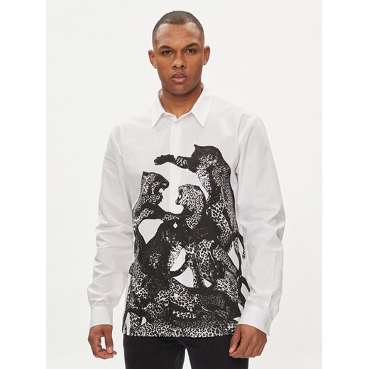 Just Cavalli Koszula 76OAL2S2 Biały Regular Fit ze sklepu MODIVO w kategorii Koszule męskie - zdjęcie 182757777