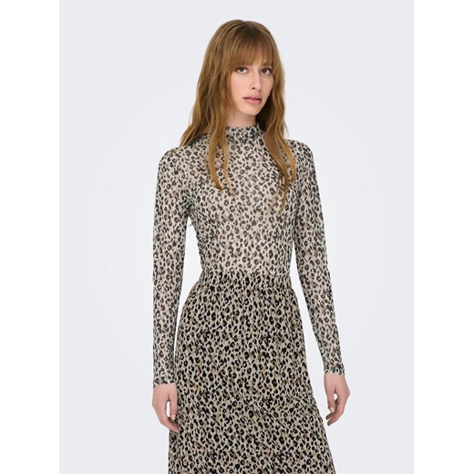 JDY Bluzka 15272694 Beżowy Stretch Fit ze sklepu MODIVO w kategorii Bluzki damskie - zdjęcie 182757789