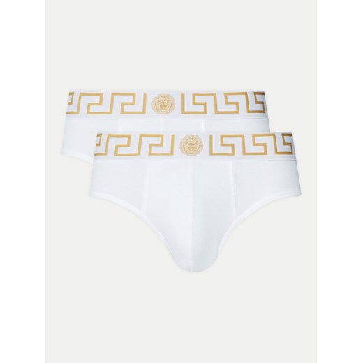 Versace Komplet 2 par slipów AU10180 1A10011 Biały ze sklepu MODIVO w kategorii Majtki męskie - zdjęcie 182757798