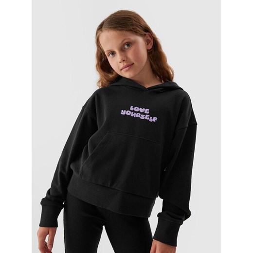 4F Bluza 4FJAW23TSWSF645 Czarny Regular Fit ze sklepu MODIVO w kategorii Bluzy dziewczęce - zdjęcie 182757826