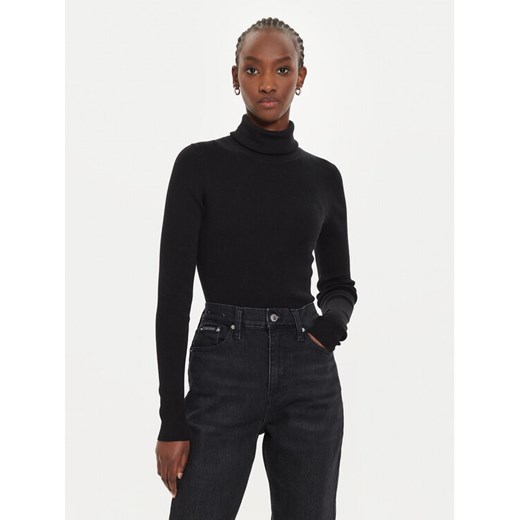 Calvin Klein Jeans Golf J20J224225 Czarny Regular Fit ze sklepu MODIVO w kategorii Swetry damskie - zdjęcie 182757847