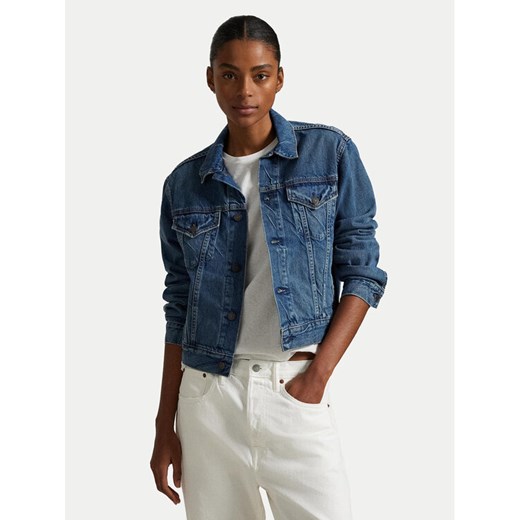 Polo Ralph Lauren Kurtka jeansowa 211969408001 Niebieski Relaxed Fit ze sklepu MODIVO w kategorii Kurtki damskie - zdjęcie 182757876