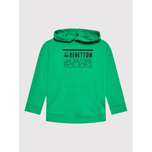 United Colors Of Benetton Bluza 3J68C200V Zielony Regular Fit ze sklepu MODIVO w kategorii Bluzy chłopięce - zdjęcie 182757887